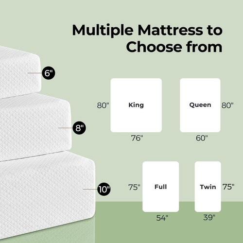 Queen Medium-Firm Memory Foam Mattress with CertiPUR-US Certification